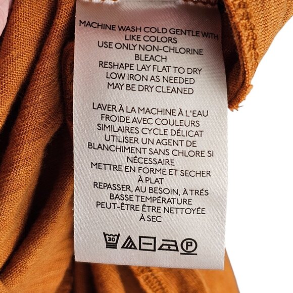Anthropologie Brown Burnt Orange Tank Top Blouse Sz M - Picture 5 of 7